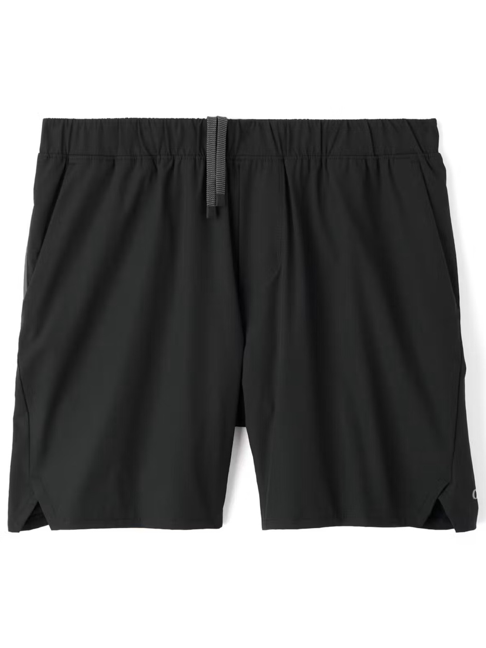 Wellen Men's 7” Black Rip Stop Performance Athletic Shorts. No liner